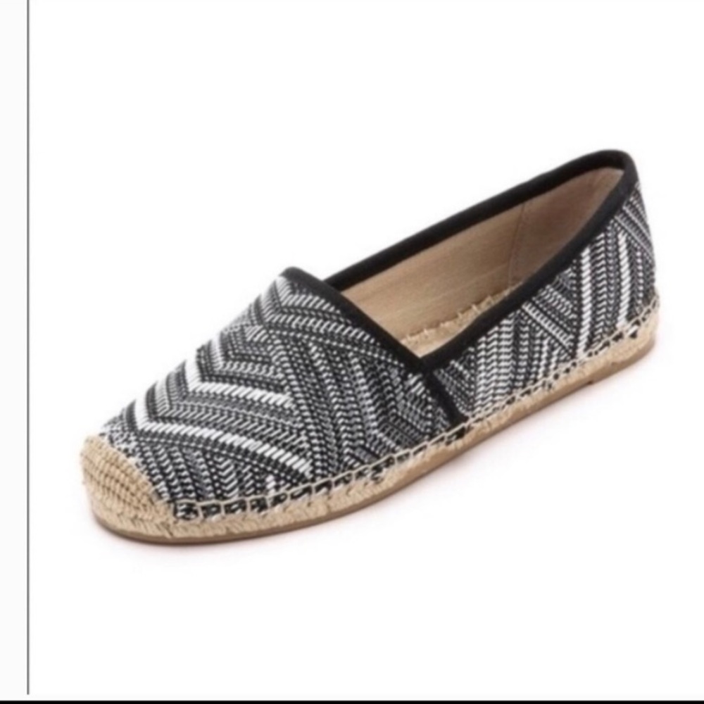 Sam Edelman Lynn Espadrille Black & White 6.5